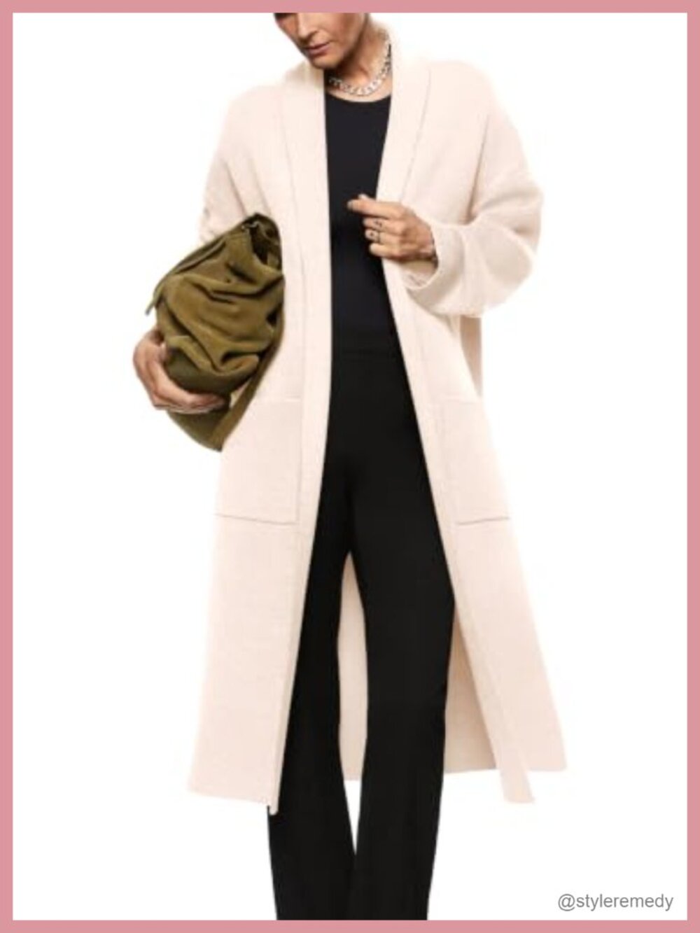 Oversized Long Cardigan Sweater Chunky Knit Open Front Coat